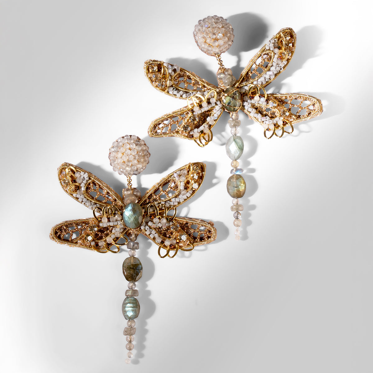 Deepa Gurnani Dragonflies Earrings 
