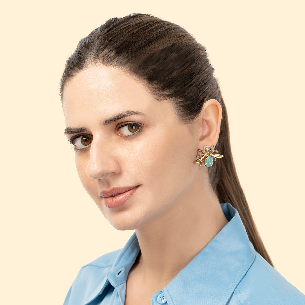 Deepa Gurnani Firefly Earrings in Mint