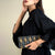 Deepa Gurnani Gold/ Gunmetal Violetta Clutch