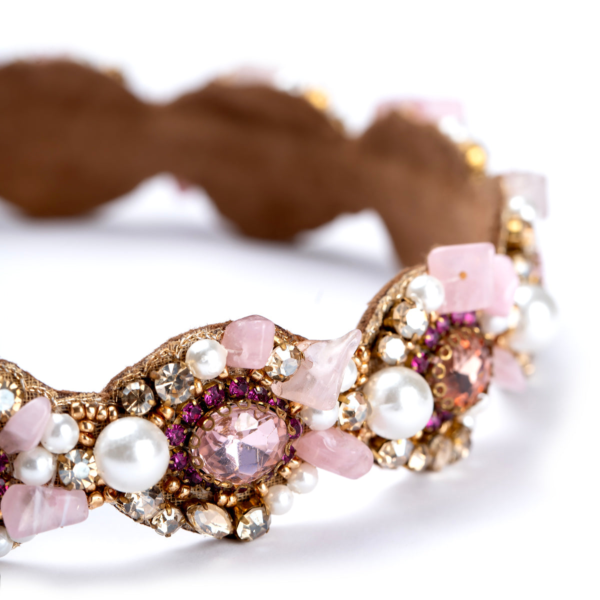 Deepa by Deepa Gurnani Handmade Kierra Headband in Pink color