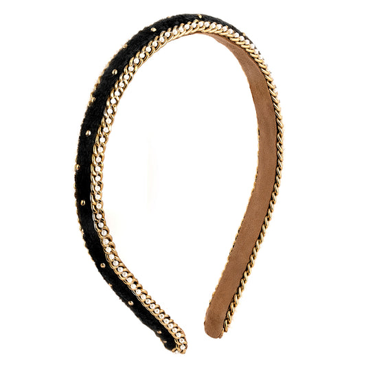 Deepa by Deepa Gurnani Handmade Imogen Headband in Black color