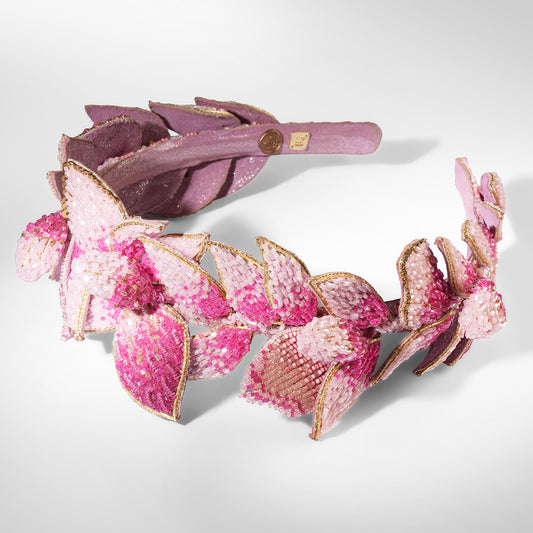 Deepa Gurnani Cornelia Headband in pink color