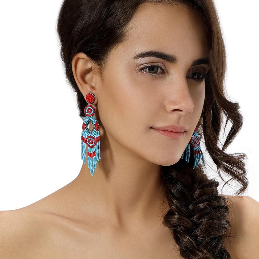 Deepa by Deepa Gurnani Handmade Turquoise Bridget Earrings