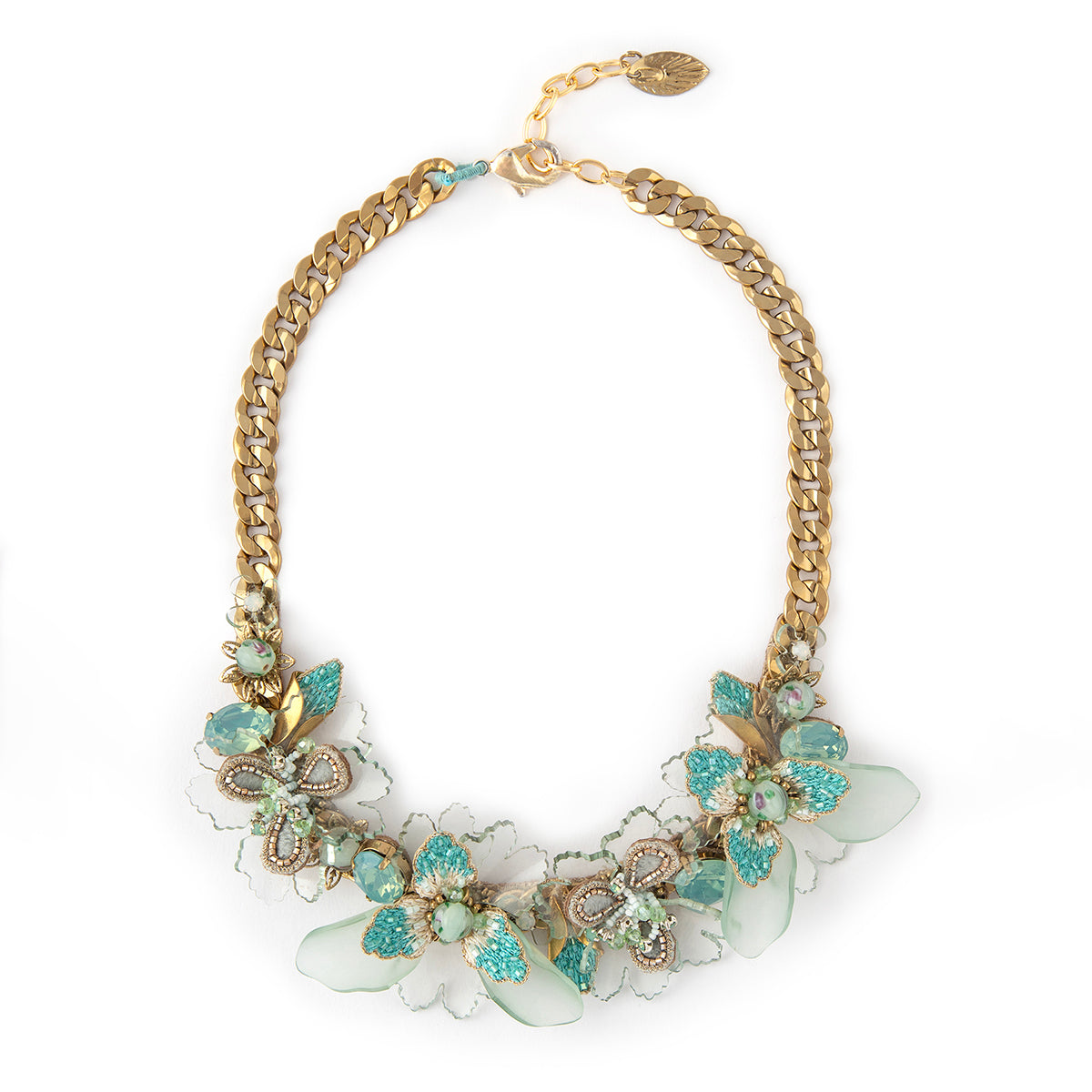 Deepa by Deepa Gurnani Handmade Calypso necklace in fuchsia color