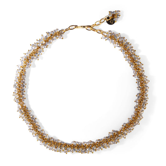 Deepa Gurnani Pret Jemsa Necklace in Champagne 