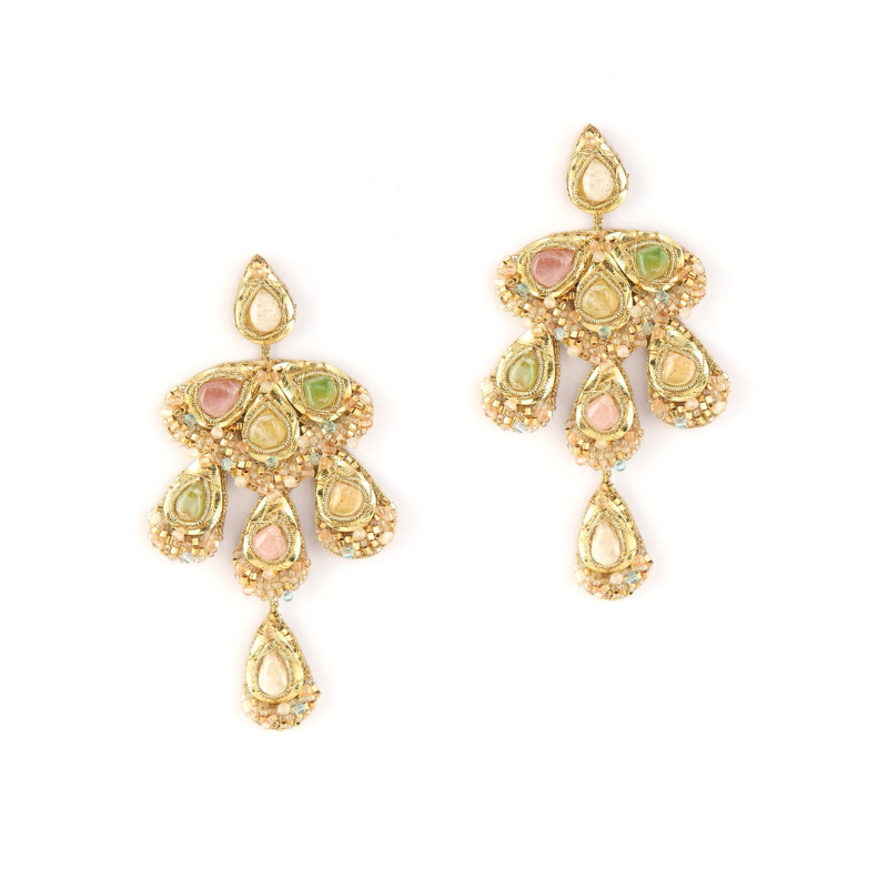 Deepa Gurnani Rann Earrings in Pastel Multi