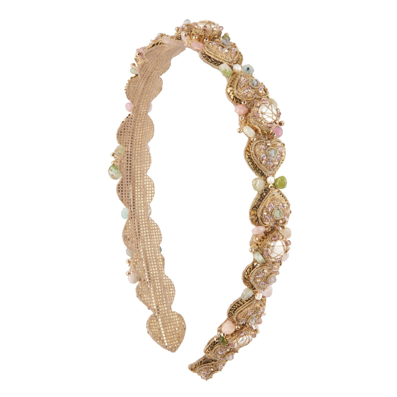 Deepa Gurnani Seba Headband in Pastel Multi
