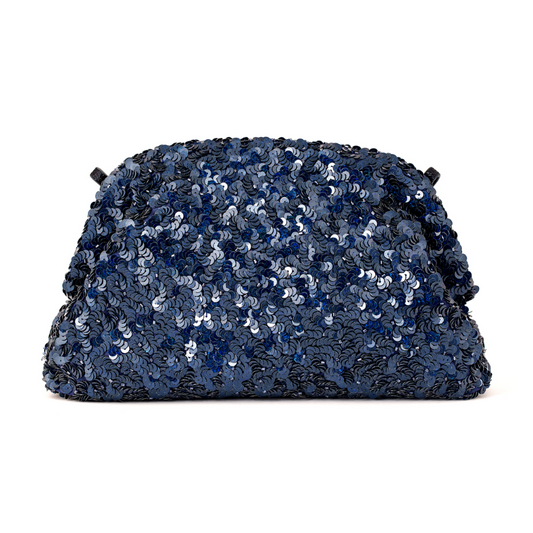 Deepa Gurnani Hermia Clutch in Navy 