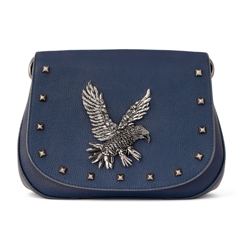 Deepa Gurnani Eagle Handbag in Navy 