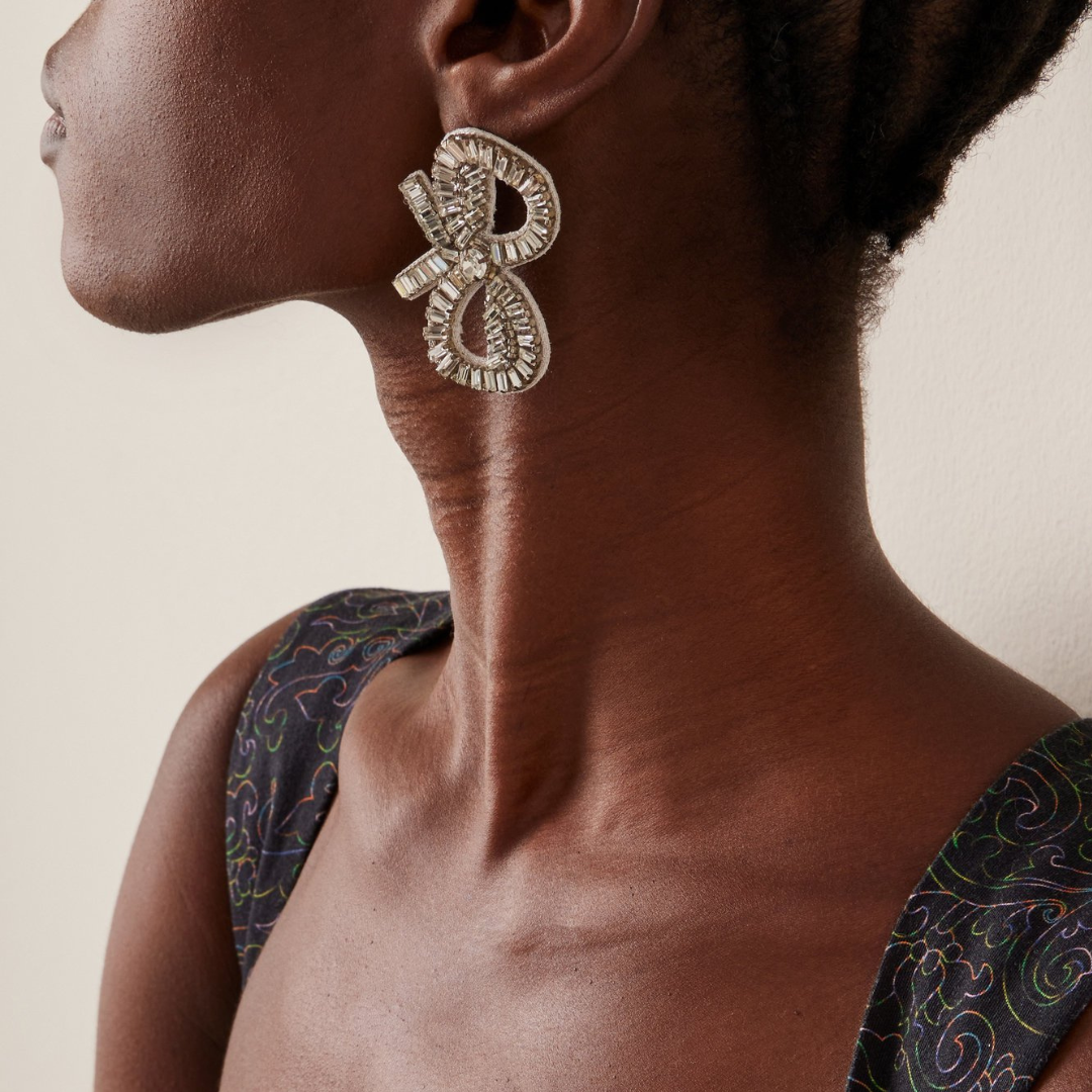Deepa Gurnani Handmade Bow Earrings