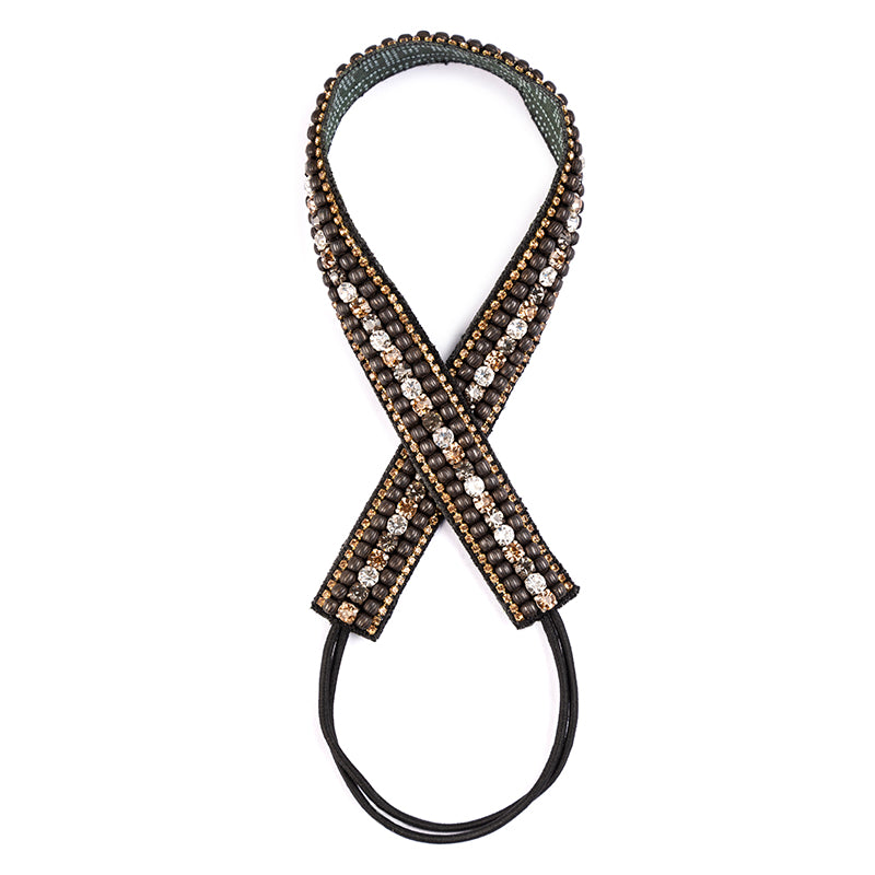 Deepa by Deepa Gurnani Handmade Solange Headband Gunmetal Color