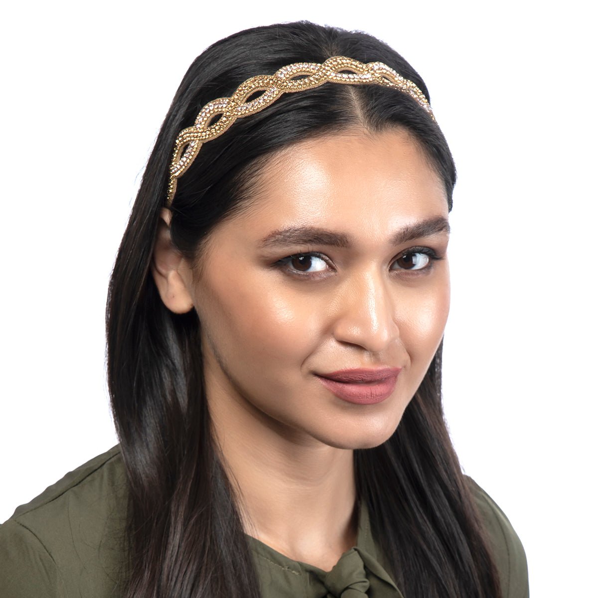 Deepa by Deepa Gurnani Handmade Clarisse Headband in Gold color