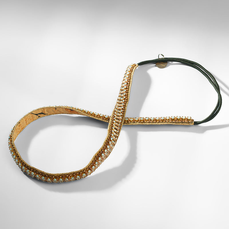 Deepa Gurnani Arda Headband in gold 