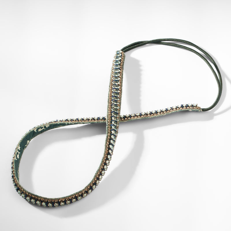 Deepa Gurnani Arda Headband in Gunmetal 