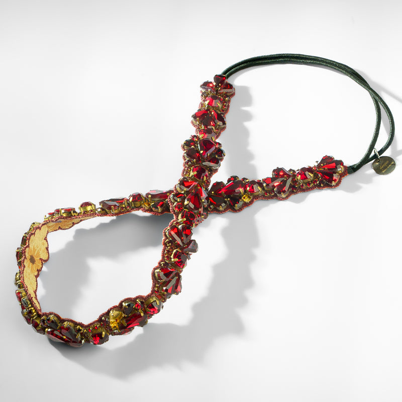 Deepa Gurnani Pret Mardi Headband in Ruby
