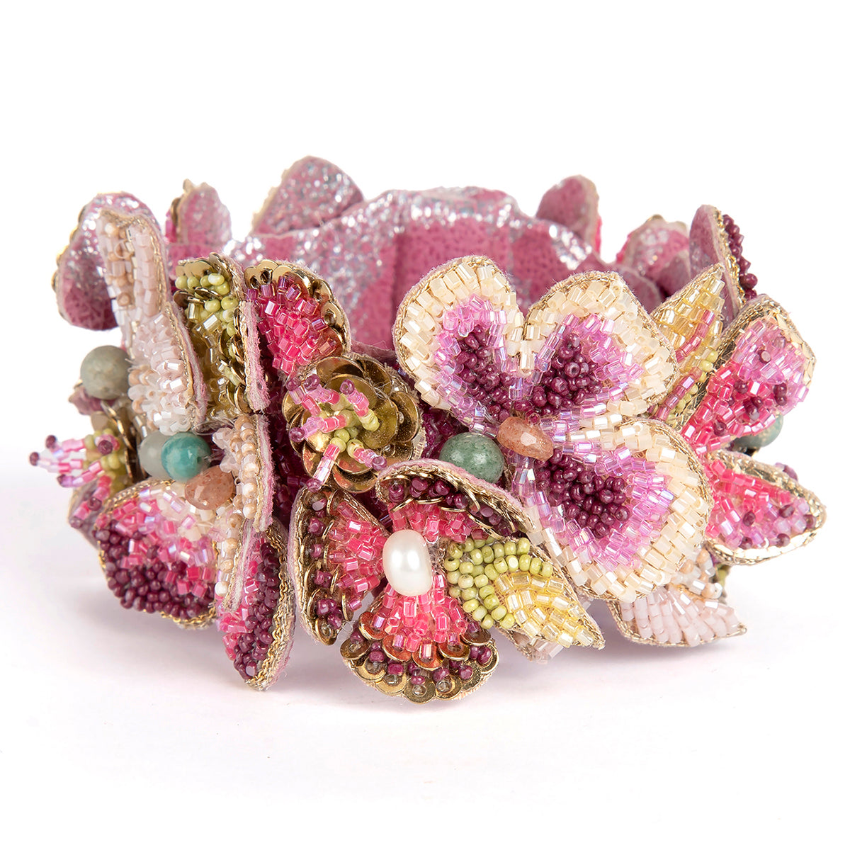 Deepa Gurnani Handmade Fuchsia Linden Cuff