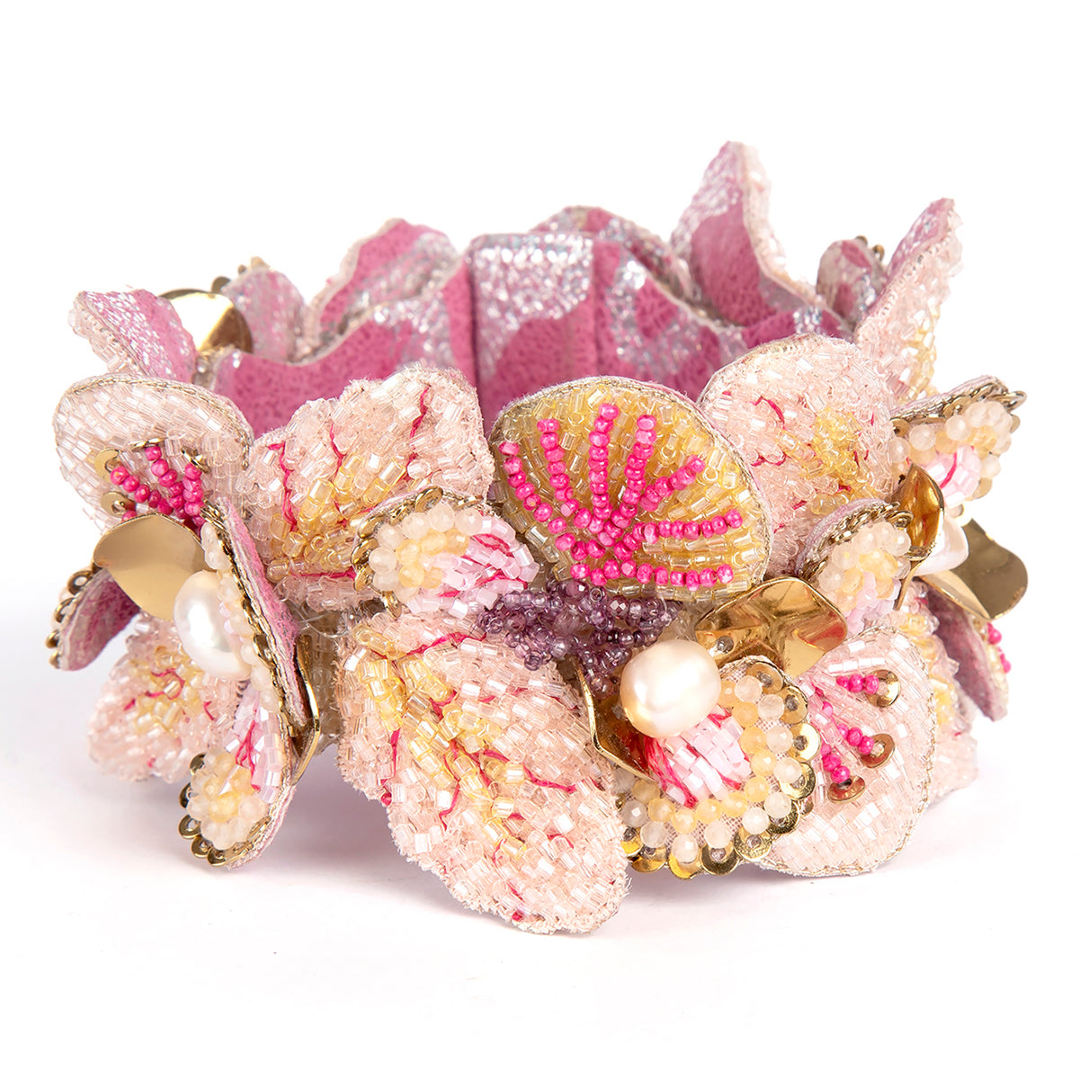 Deepa Gurnani Handmade Baby Pink Primrose Cuff