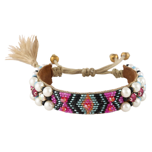 Deepa by Deepa Gurnani Handmade Indigo Bracelet Fuchsia