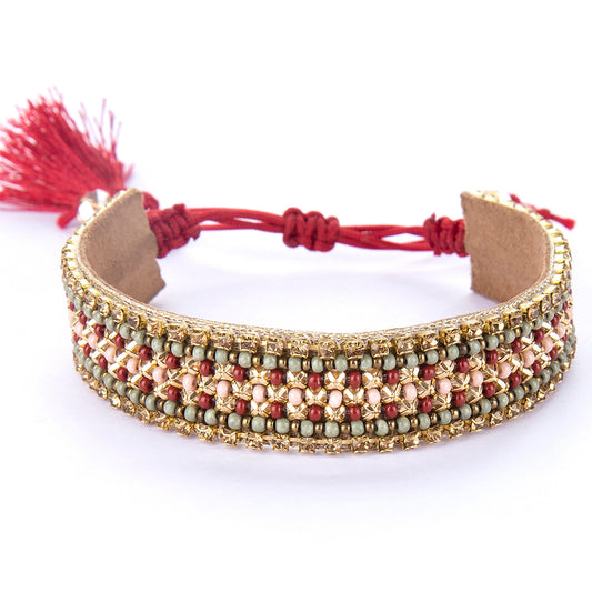 Deepa by Deepa Gurnani Hand Embroidered Tansey Bracelet 