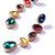 Multicolor crystal post earrings