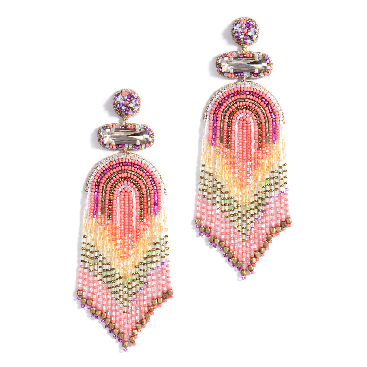 Ishani chandelier earrings in fuchsia