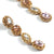 4 drop linear crystal Peach Ezme Earrings 