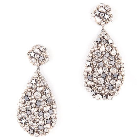 Deepa by Deepa Gurnani Handmade Magdaline Earrings in Silver