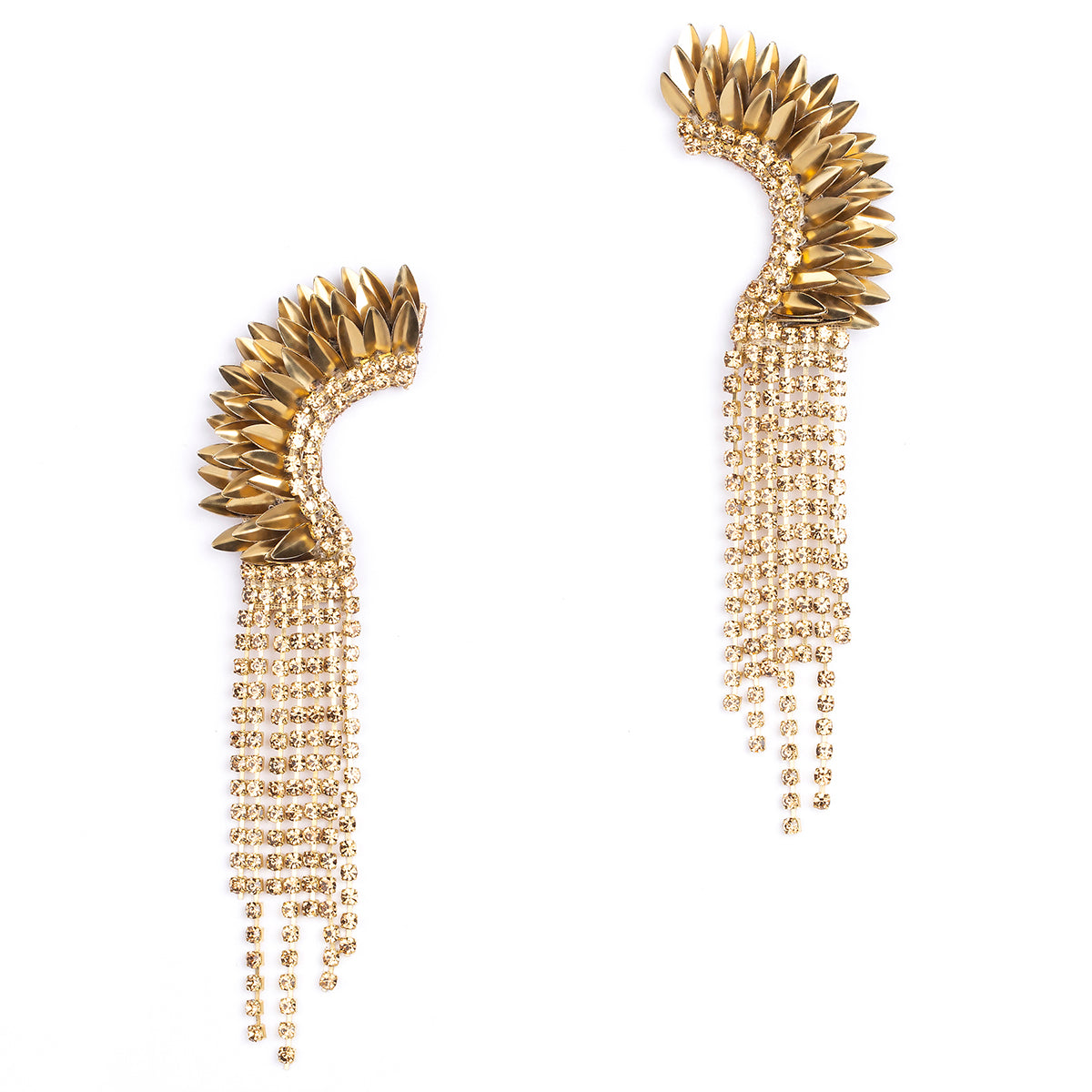 新品箱入り☆Deepa Gurnani☆ビジュー×ゴールド イヤリング☆ 1897.5円