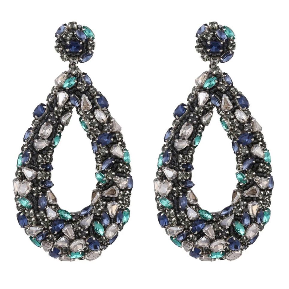 Deepa Gurnani Handmade Karen Earrings Gold Multi