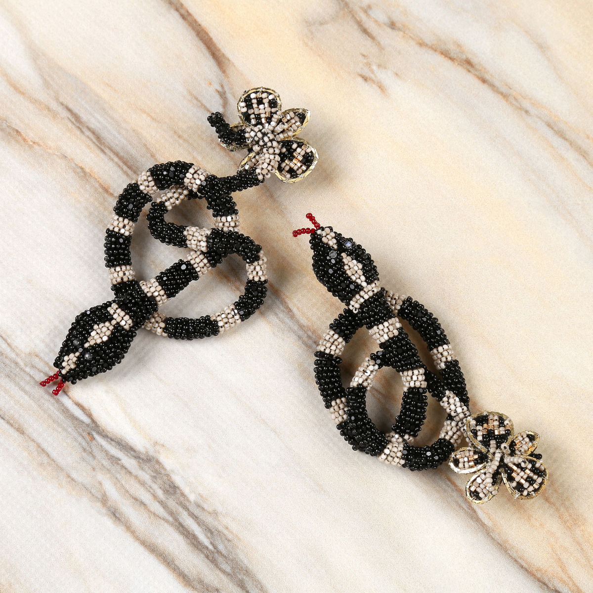 Beaded snake earrings online