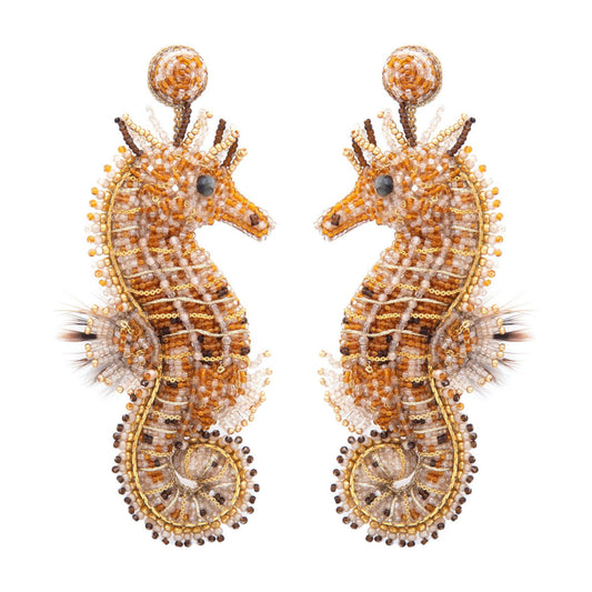 Deepa Gurnani Handmade Sea Horse Earrings
