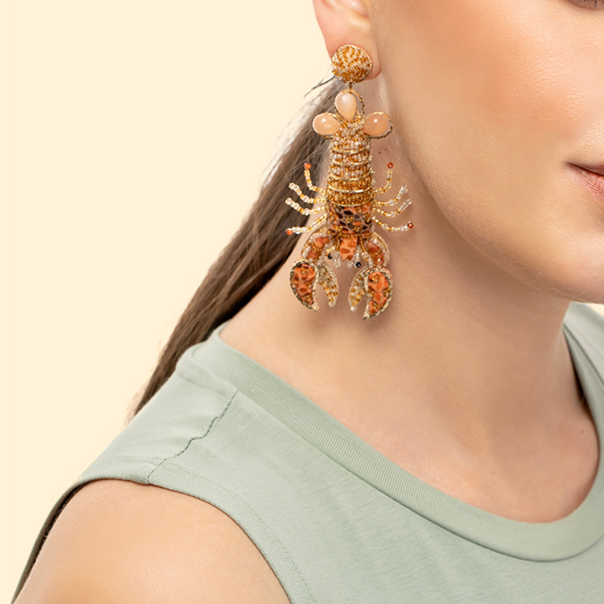 Handmade Deepa Gurnani Lobster Earrings