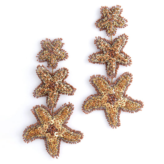 Deepa Gurnani Marina Earrings in coffee color