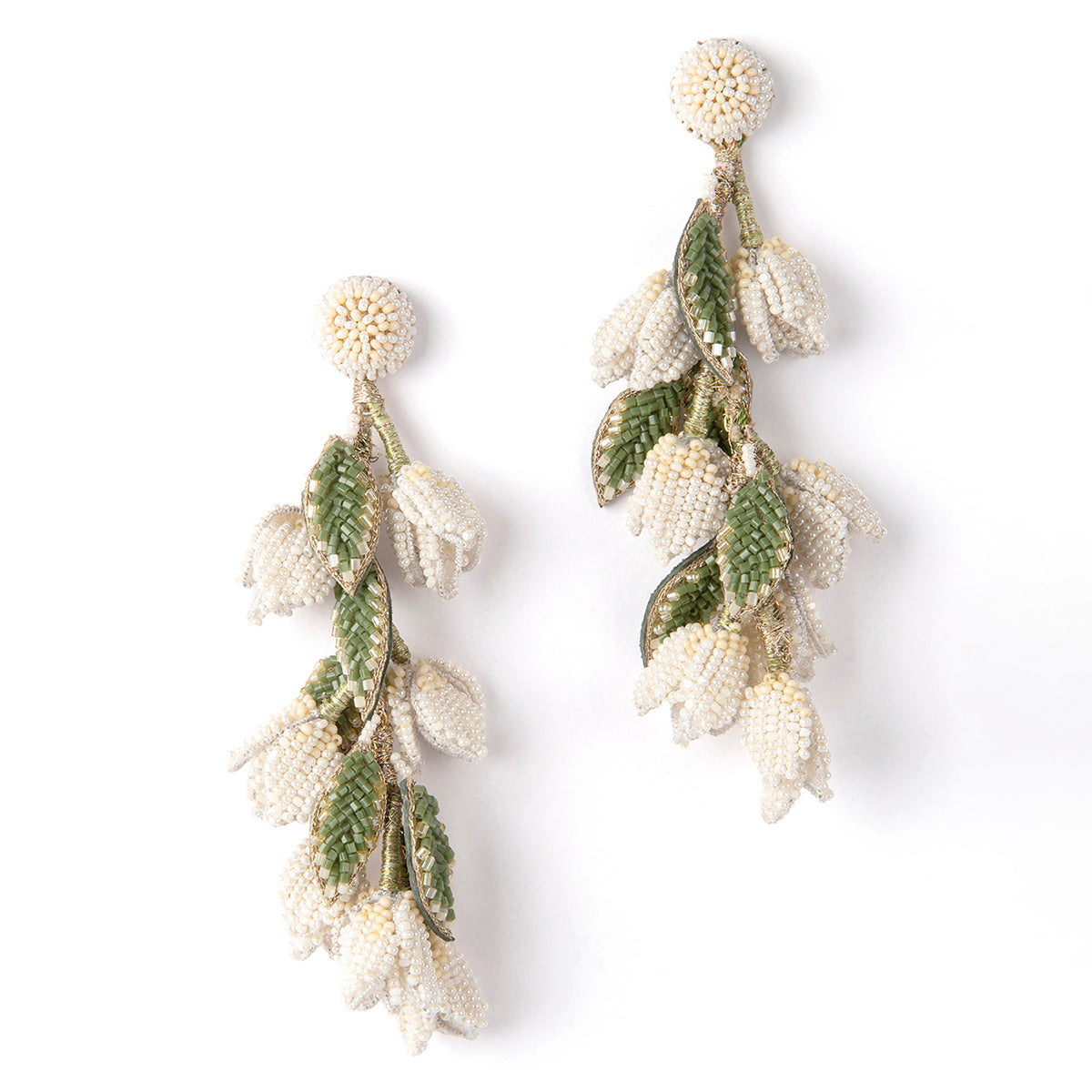 Deepa Gurnani Handmade Ivory Madelief Earrings