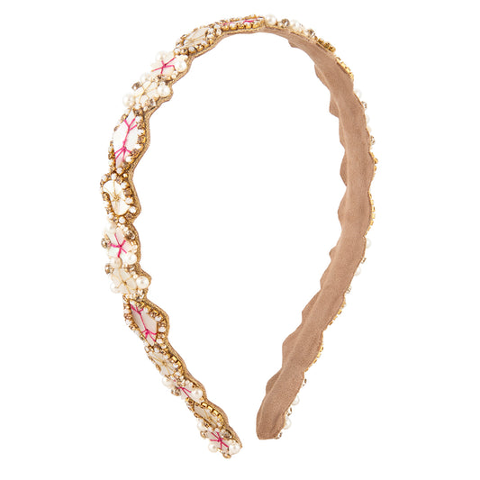 Deepa by Deepa Gurnani Handmade Fuchsia Kyrene Headband
