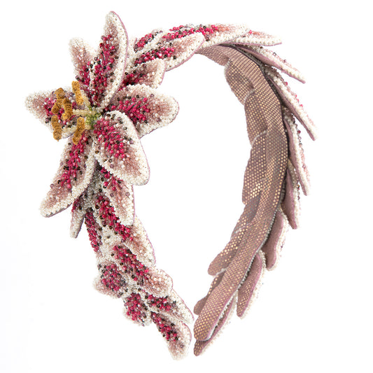 Deepa Gurnani Handmade Fuchsia Palesa Headband