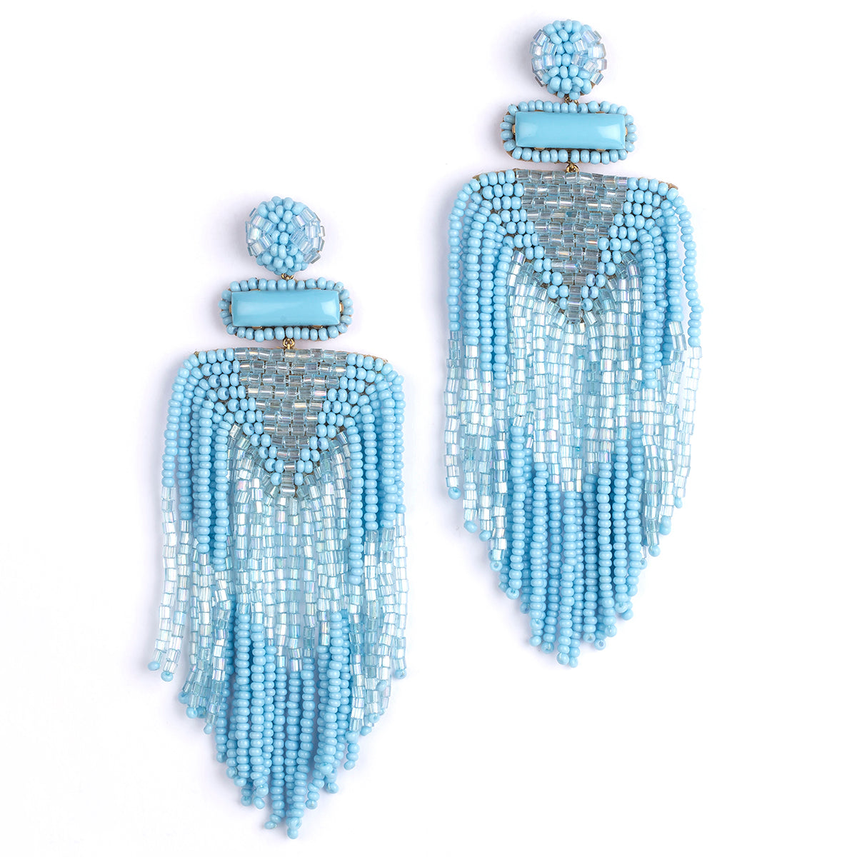 Handmade Deepa by Deepa Gurnani Jody Earrings in baby blue color
