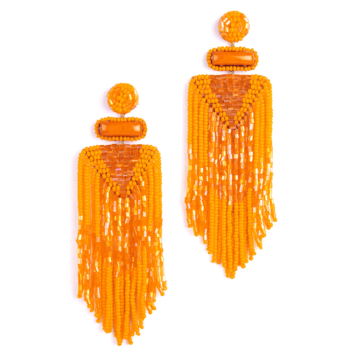 Lightweight Hand Embroidered Chandelier Post Earrings