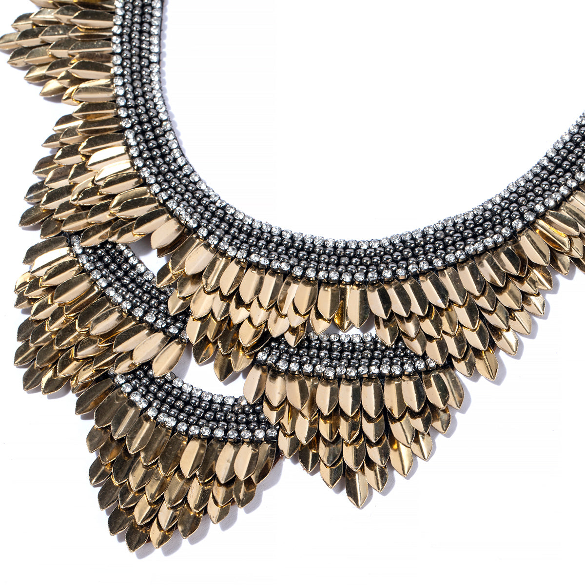Deepa by Deepa Gurnani Handmade Samoa Necklace in Gold Color