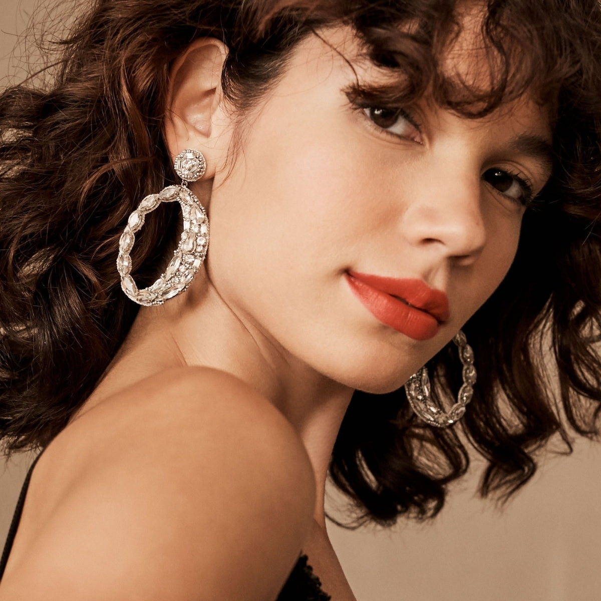 Freida silver post earrings